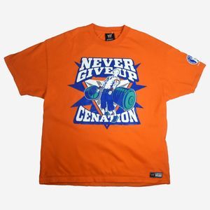 WWE John Cena 'Never Give Up' Double Sided Tshirt - 2X